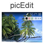picEdit - Perform image rotations, cropping, resizing and pen tool